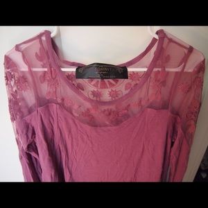 Free People Long Sleeve with Sheer Detailing